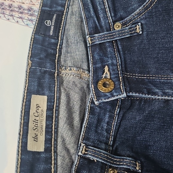 Ag Adriano Goldschmied Low Waisted Stilt Crop Skinny Denim Jeans Size 27 - Picture 3 of 5